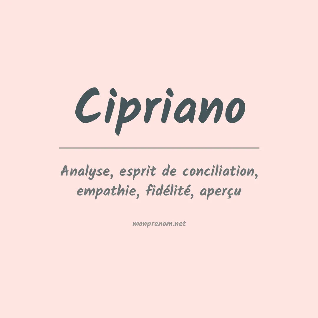 Prénom Cipriano