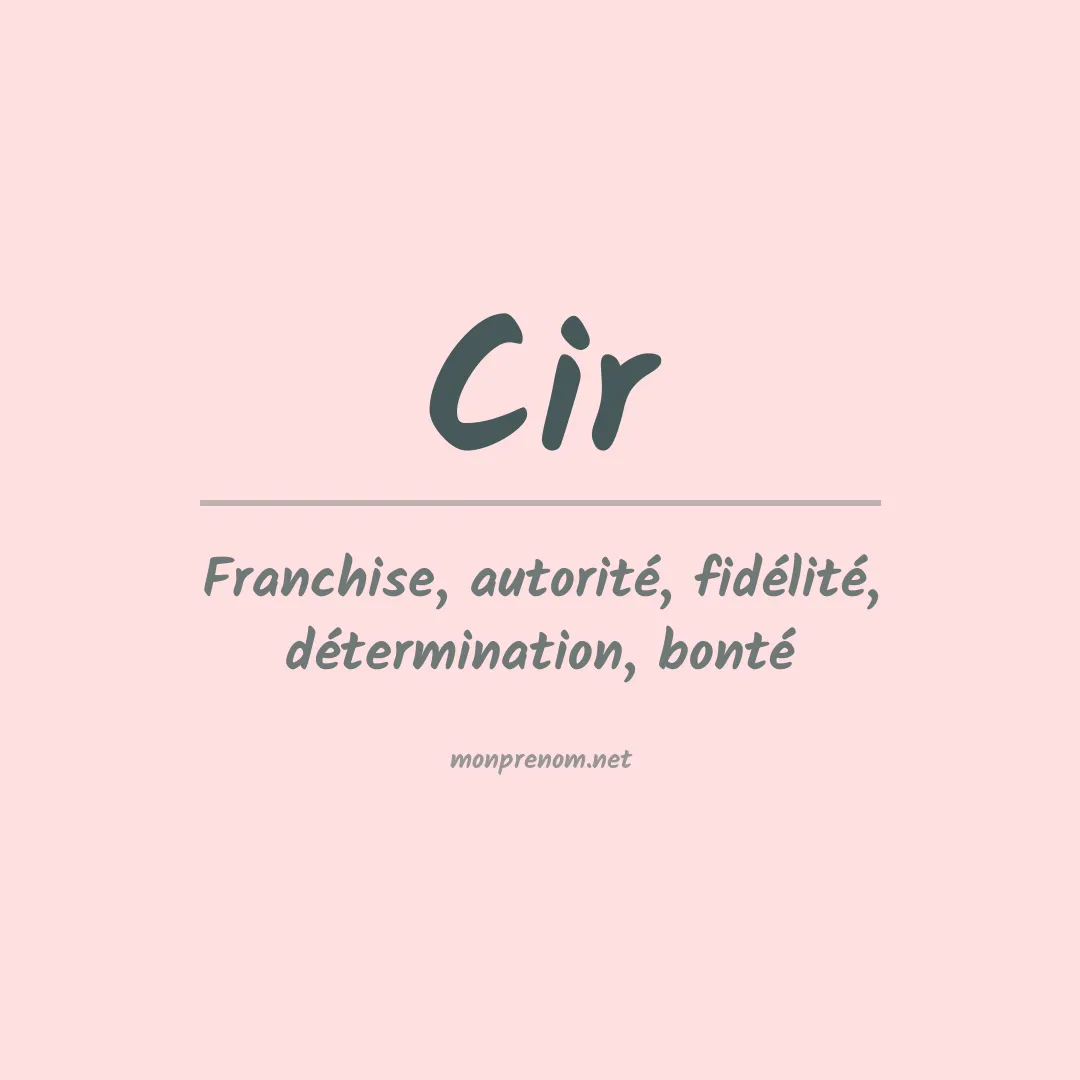 Prénom Cir