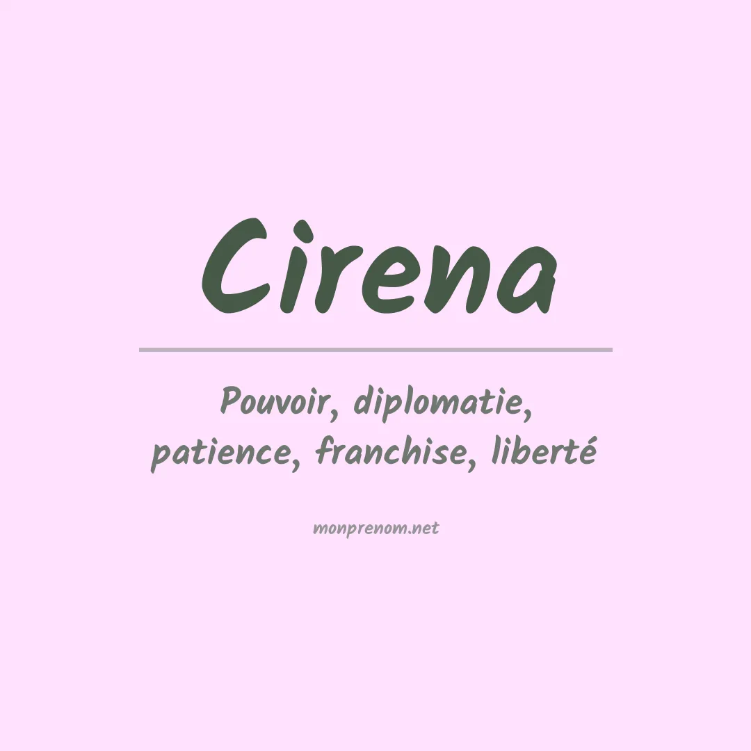 Signification du prénom Cirena