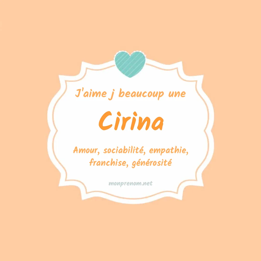 J'aime beaucoup Cirina