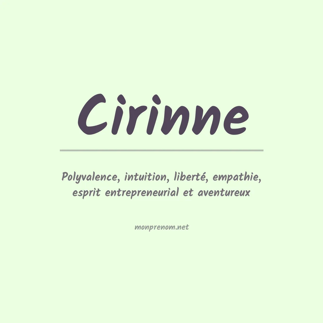 Signification du prénom Cirinne
