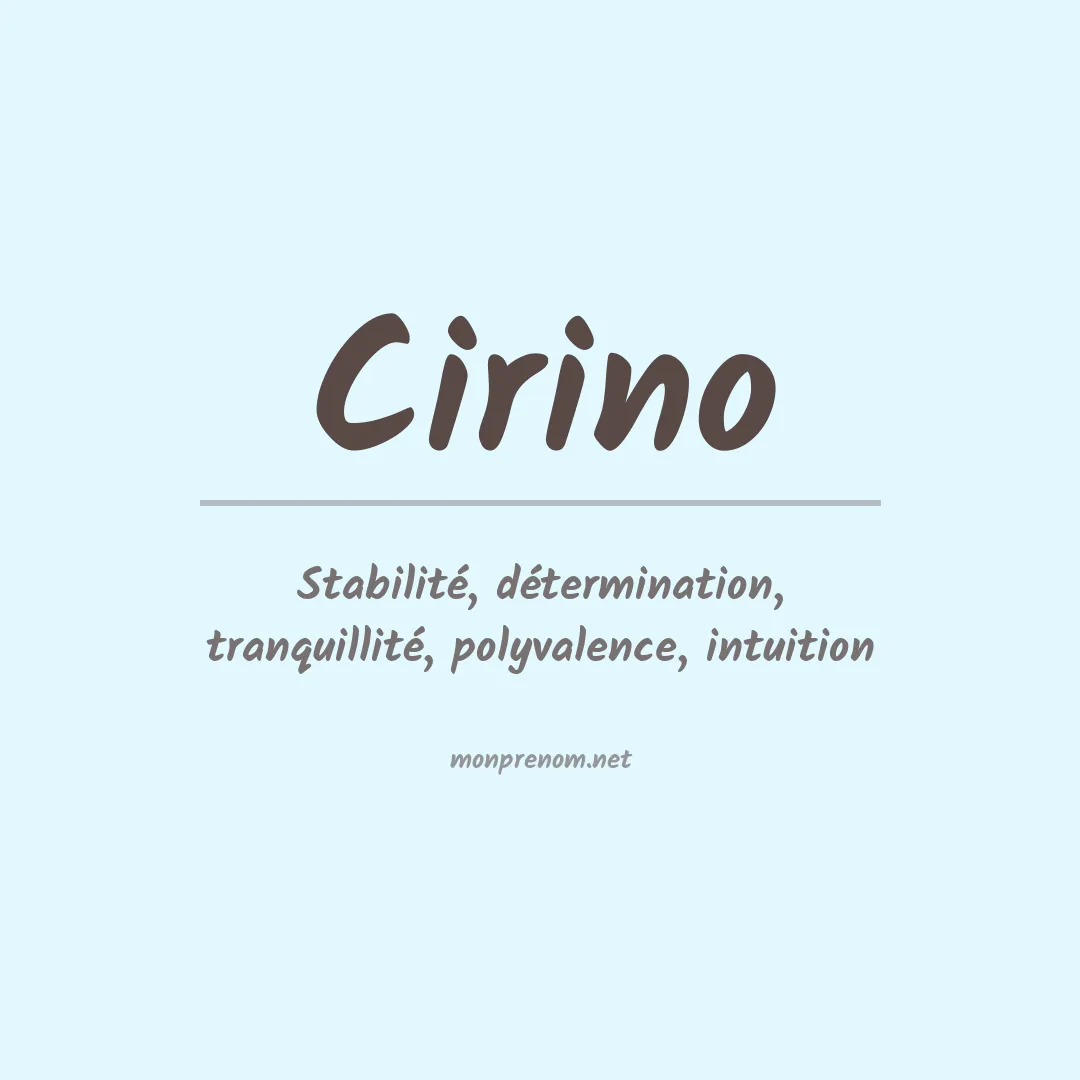 Prénom Cirino