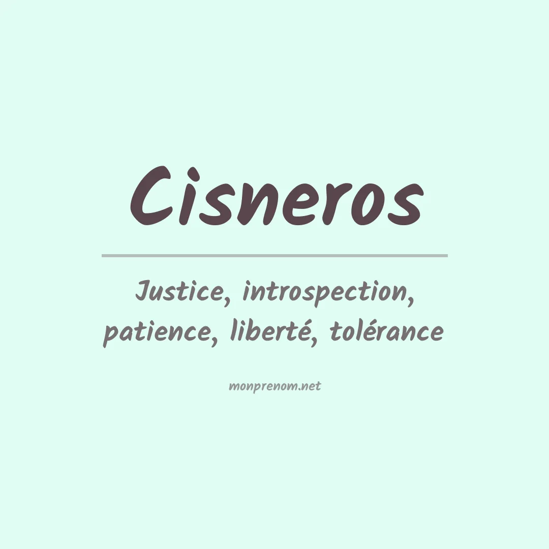 Prénom Cisneros