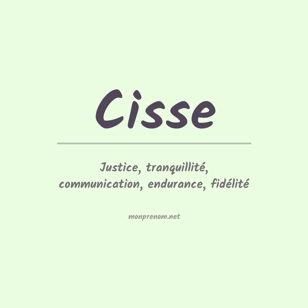Prénom Cisse