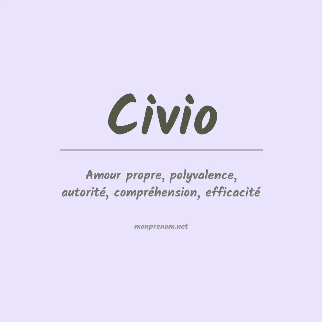 Signification du prénom Civio
