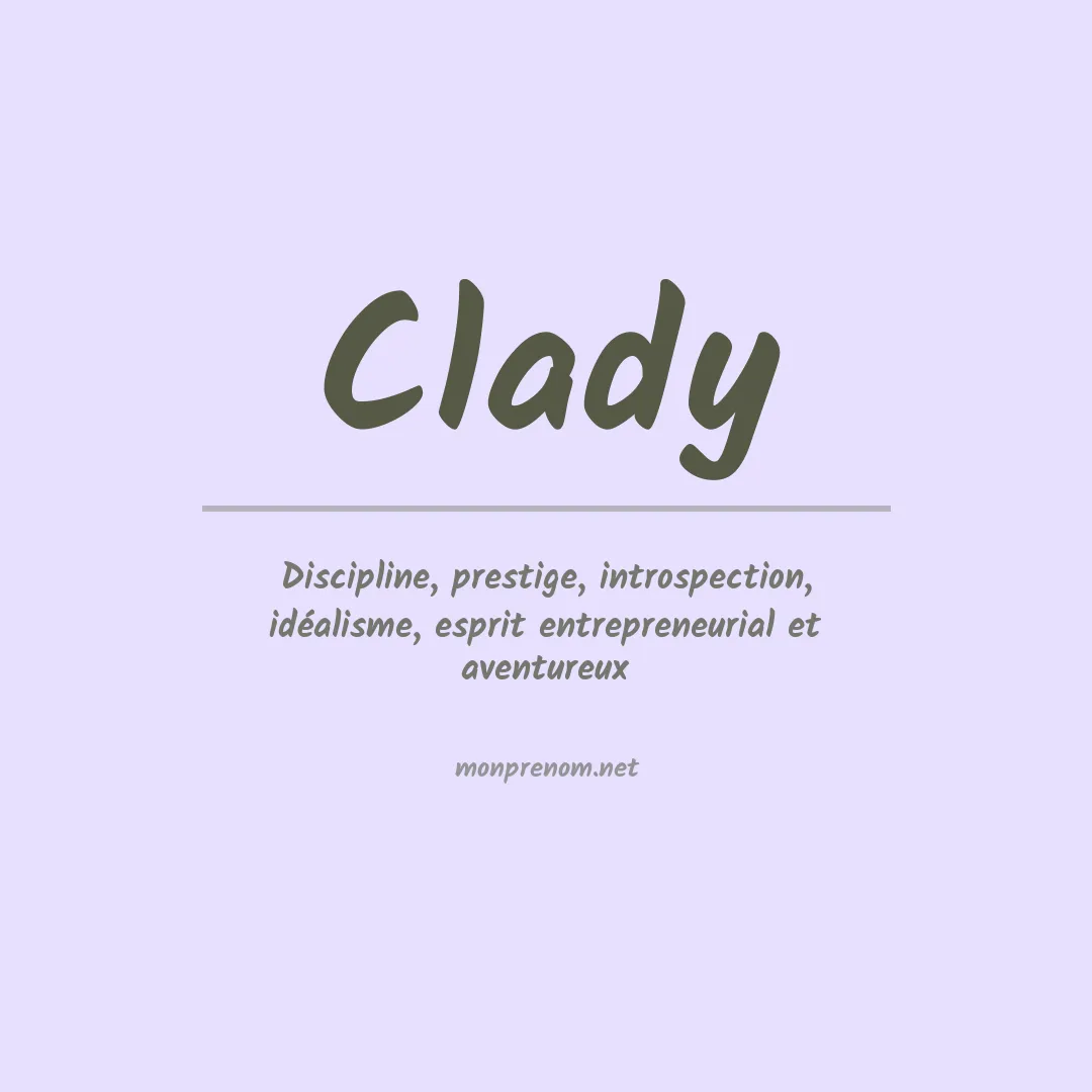 Signification du prénom Clady