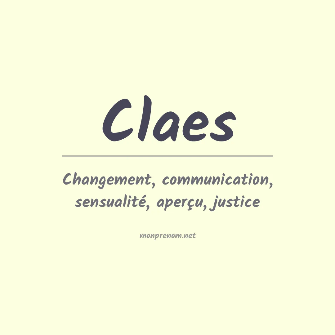 Prénom Claes