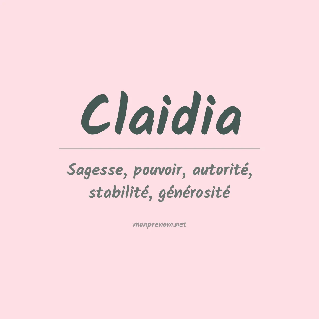 Prénom Claidia