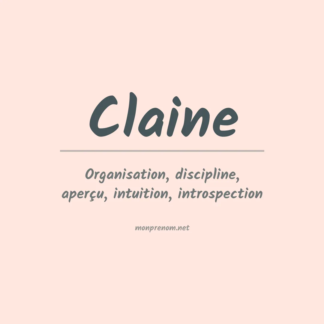 Prénom Claine