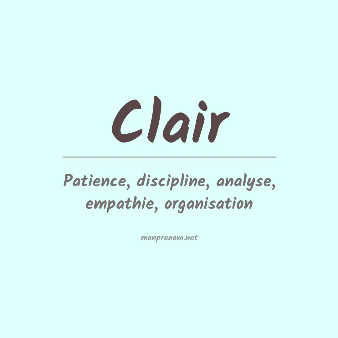 Prénom Clair