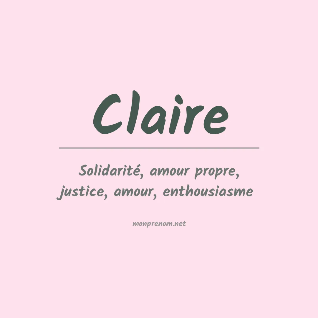 Prénom Claire