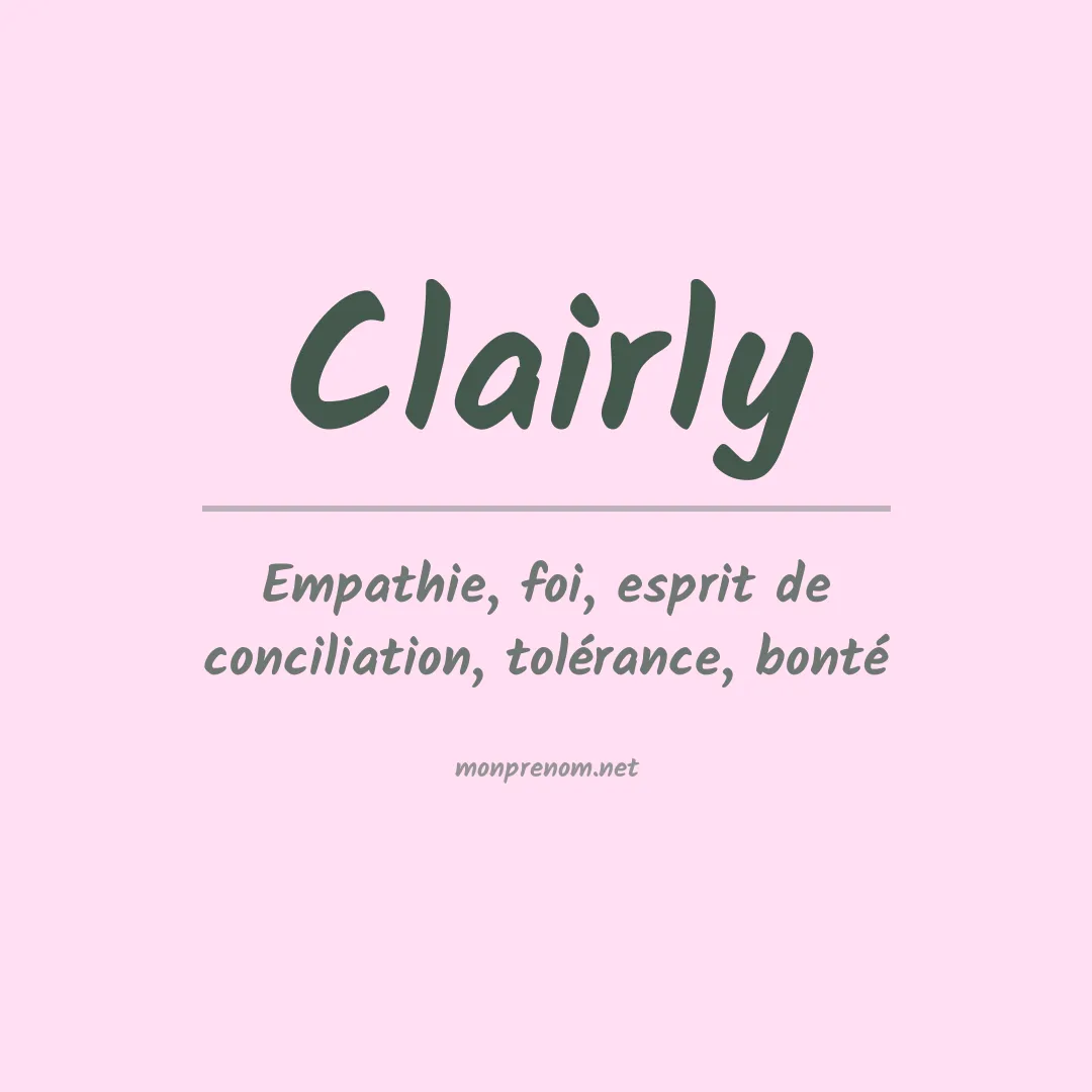 Signification du prénom Clairly