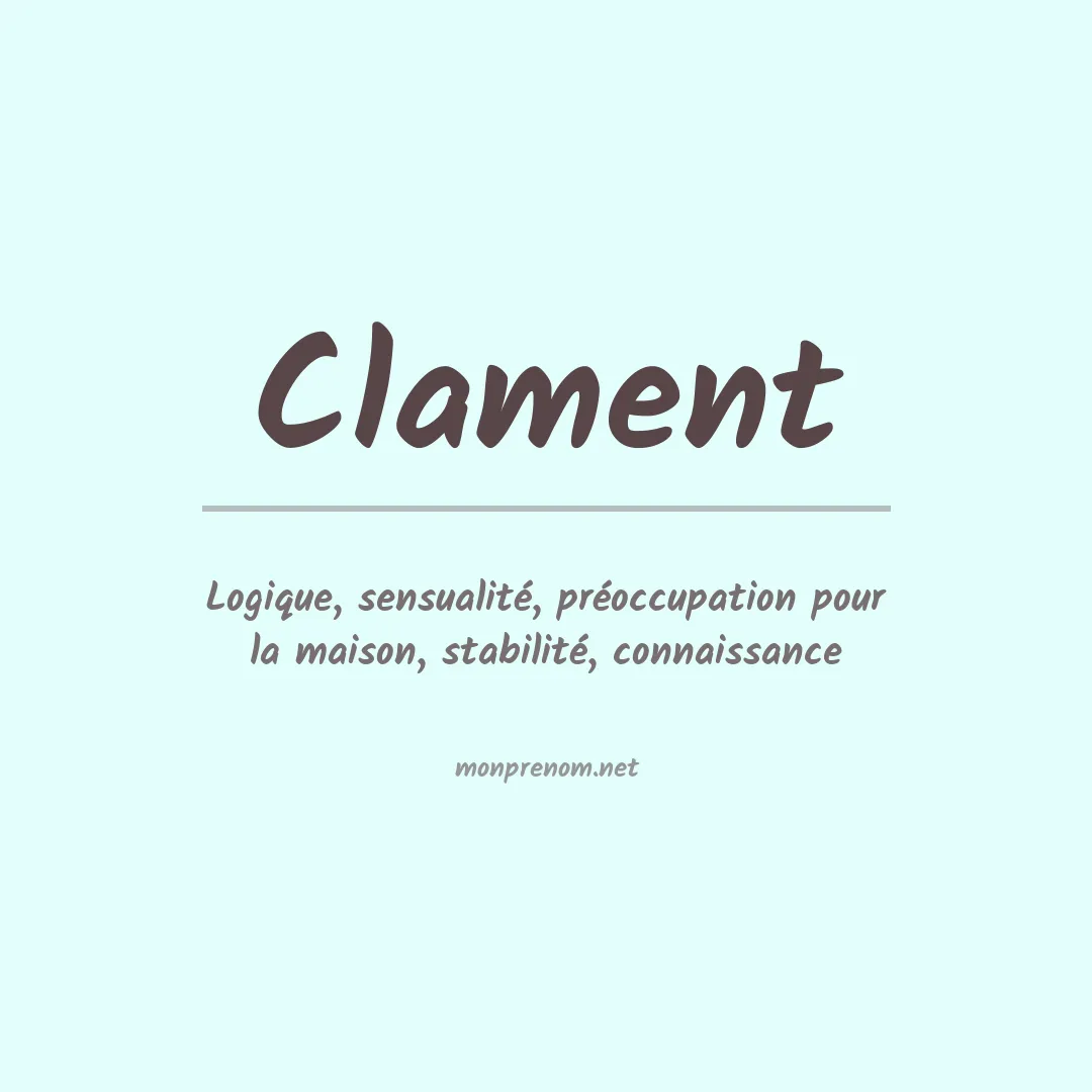 Signification du prénom Clament