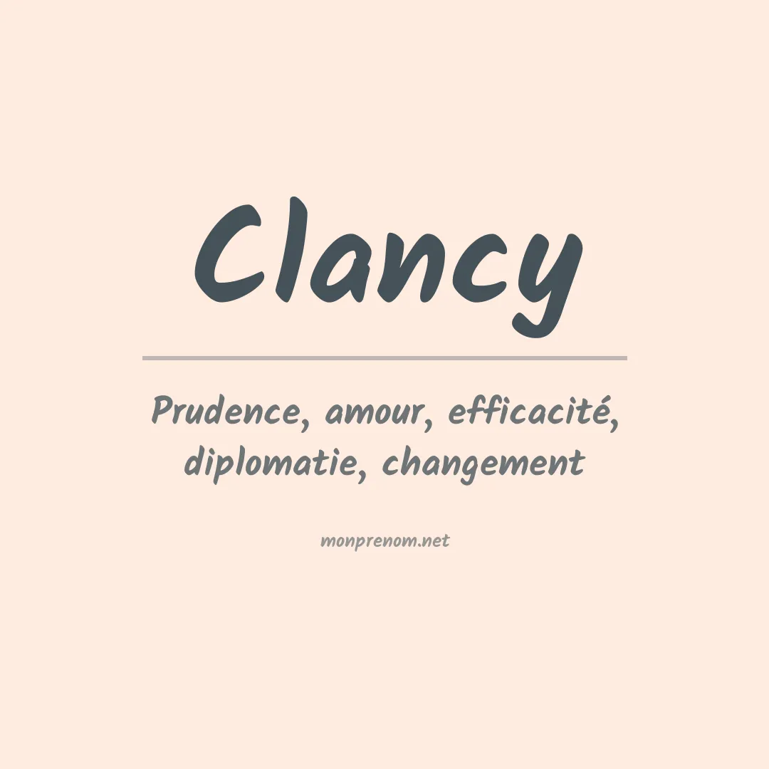 Prénom Clancy
