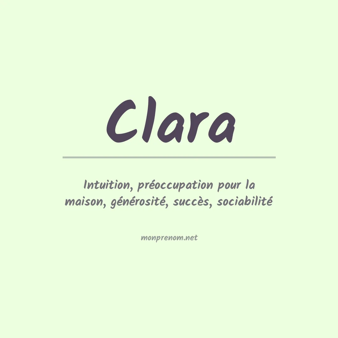 Prénom Clara