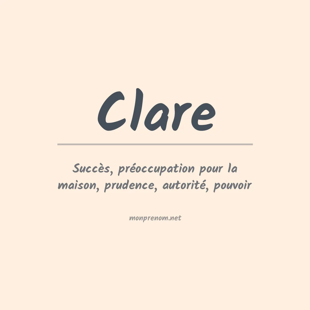 Prénom Clare