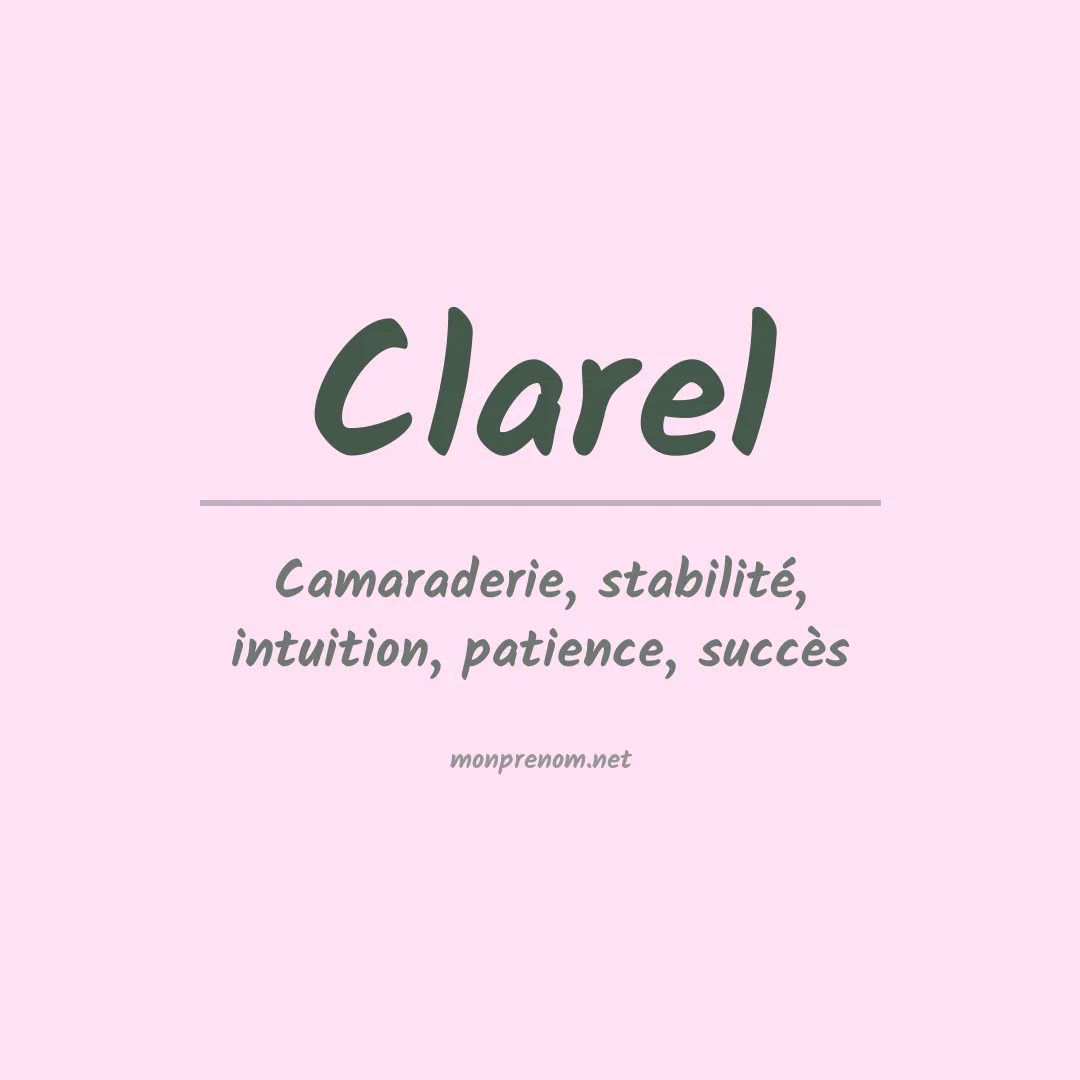 Signification du prénom Clarel