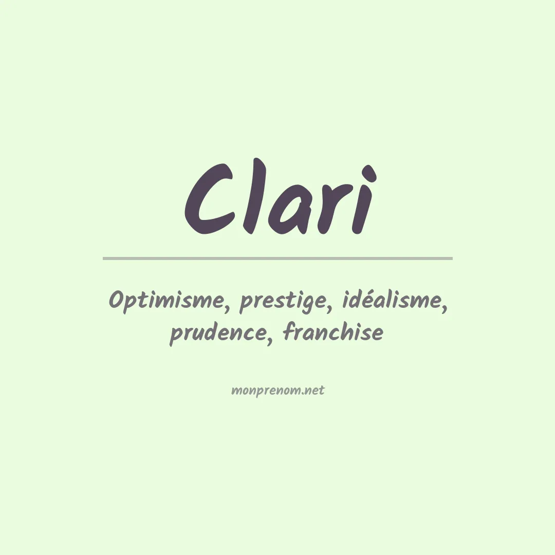 Prénom Clari