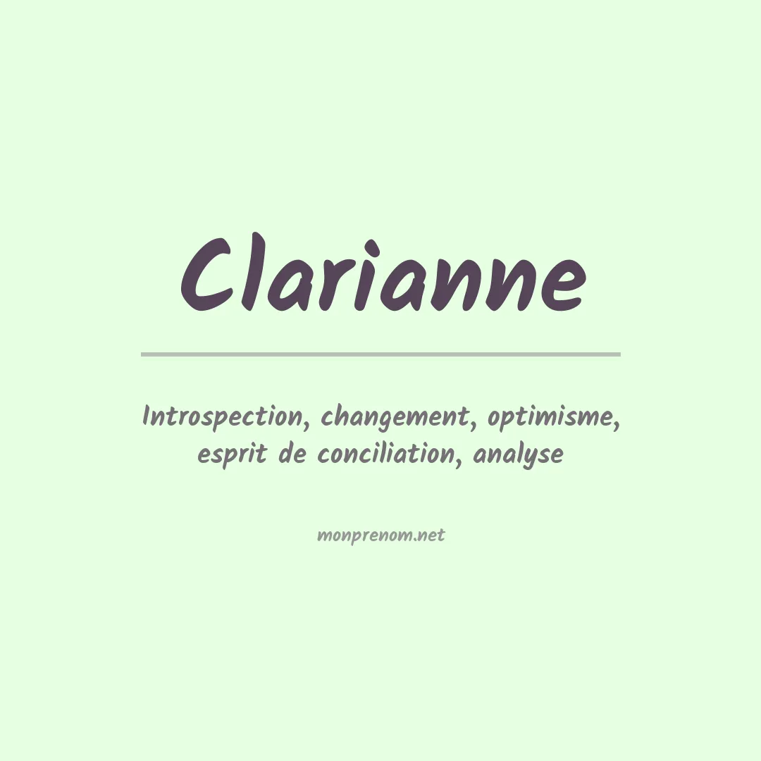 Prénom Clarianne