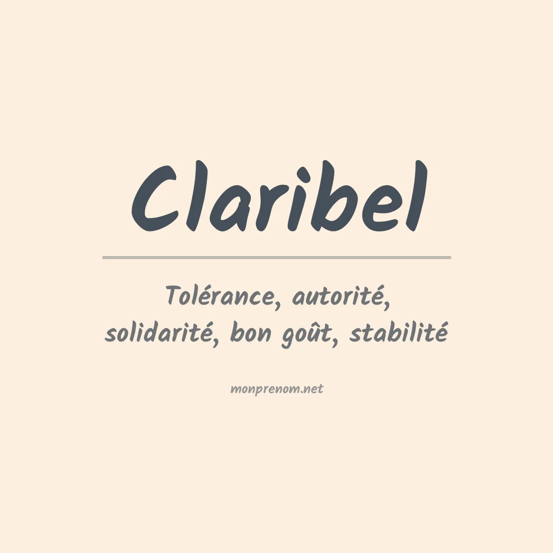 Prénom Claribel