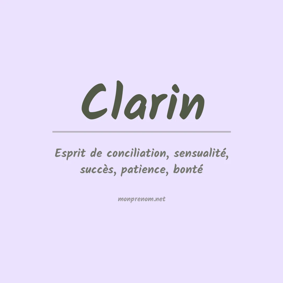 Prénom Clarin