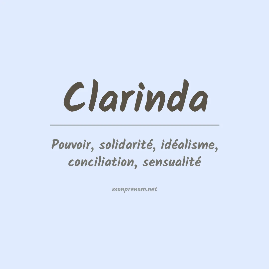 Signification du prénom Clarinda