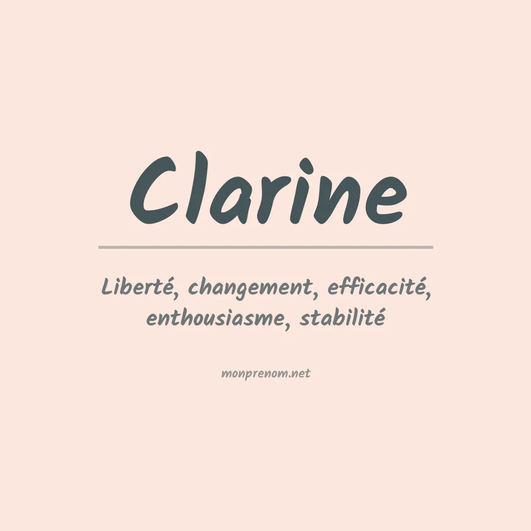Prénom Clarine