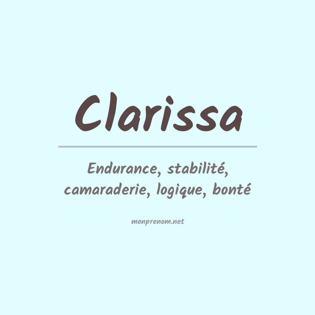 Signification du prénom Clarissa