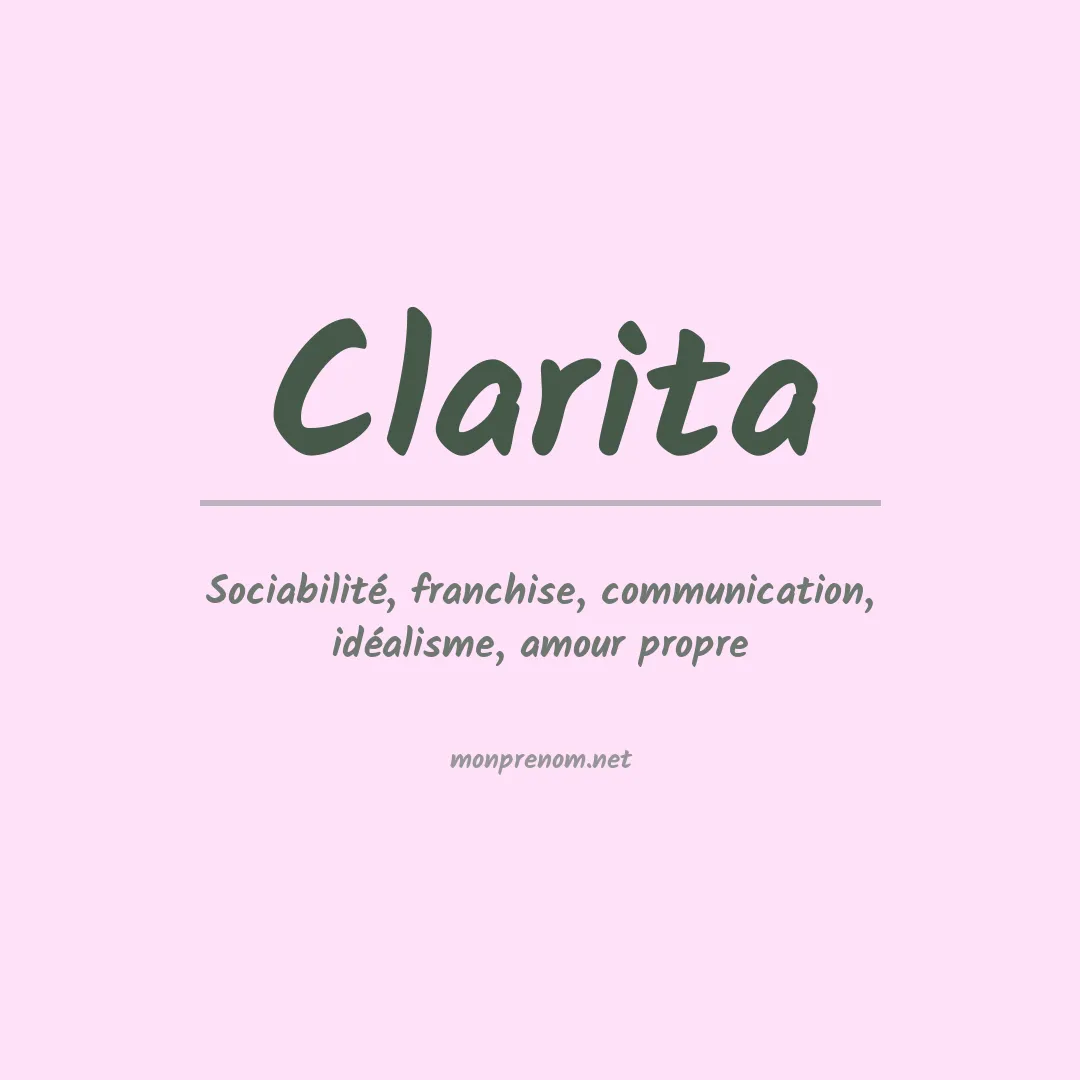 Prénom Clarita