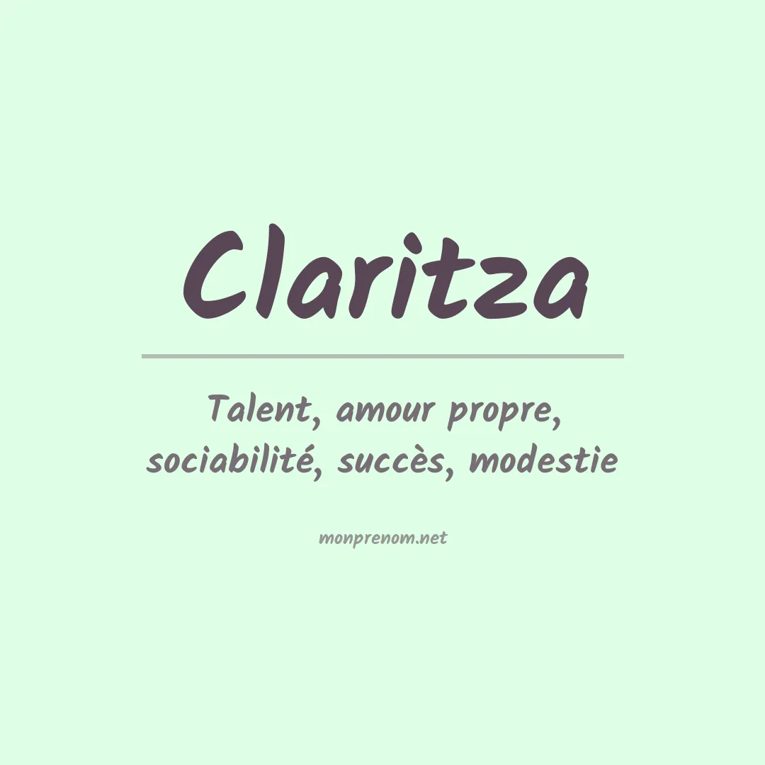 Signification du prénom Claritza