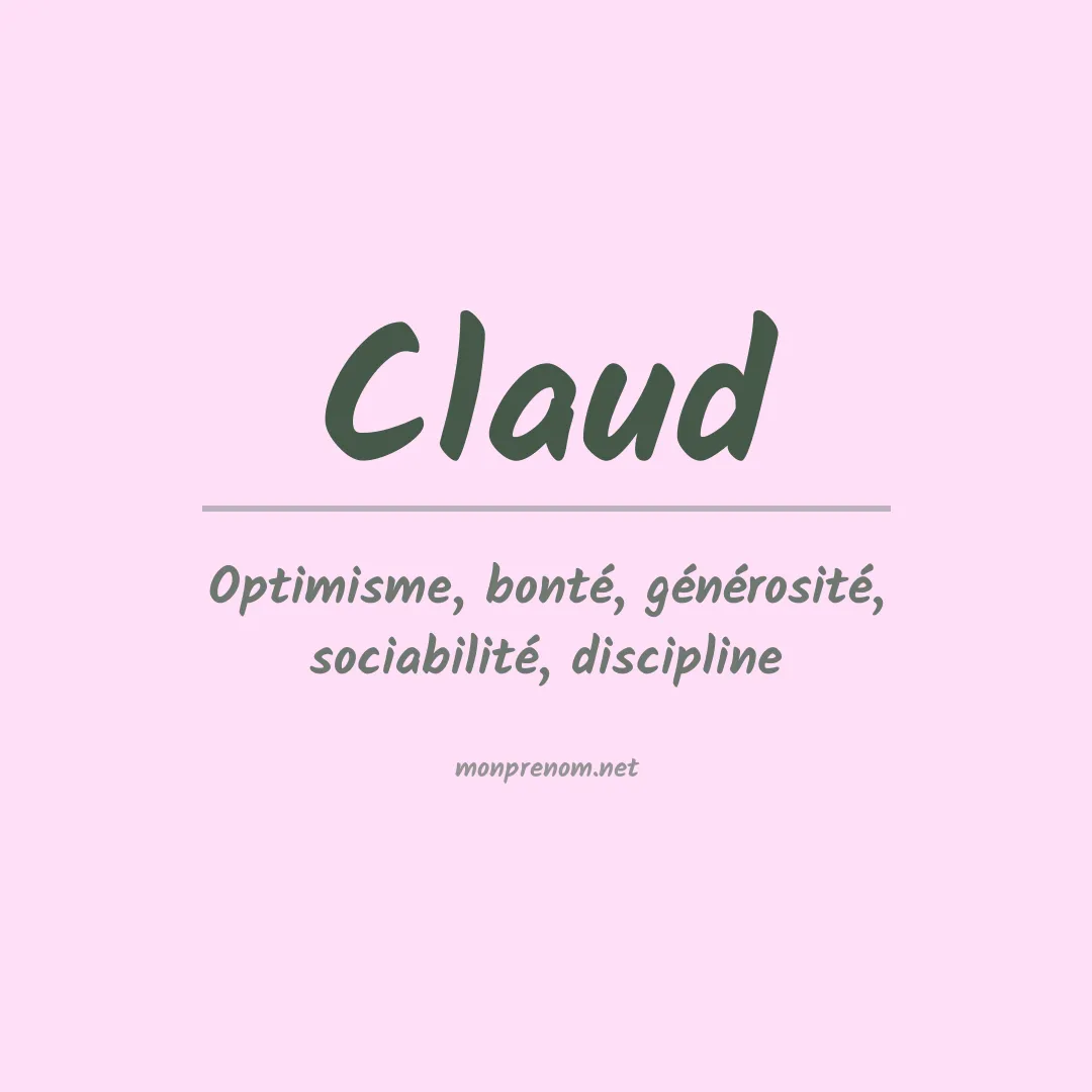 Prénom Claud