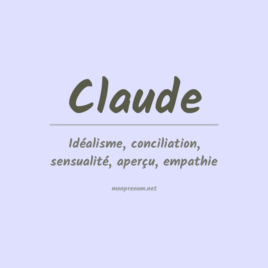 Prénom Claude
