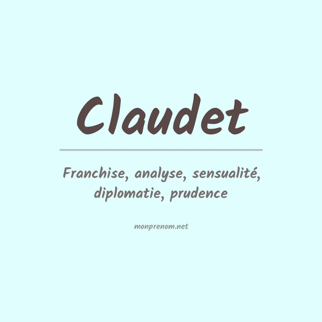 Prénom Claudet