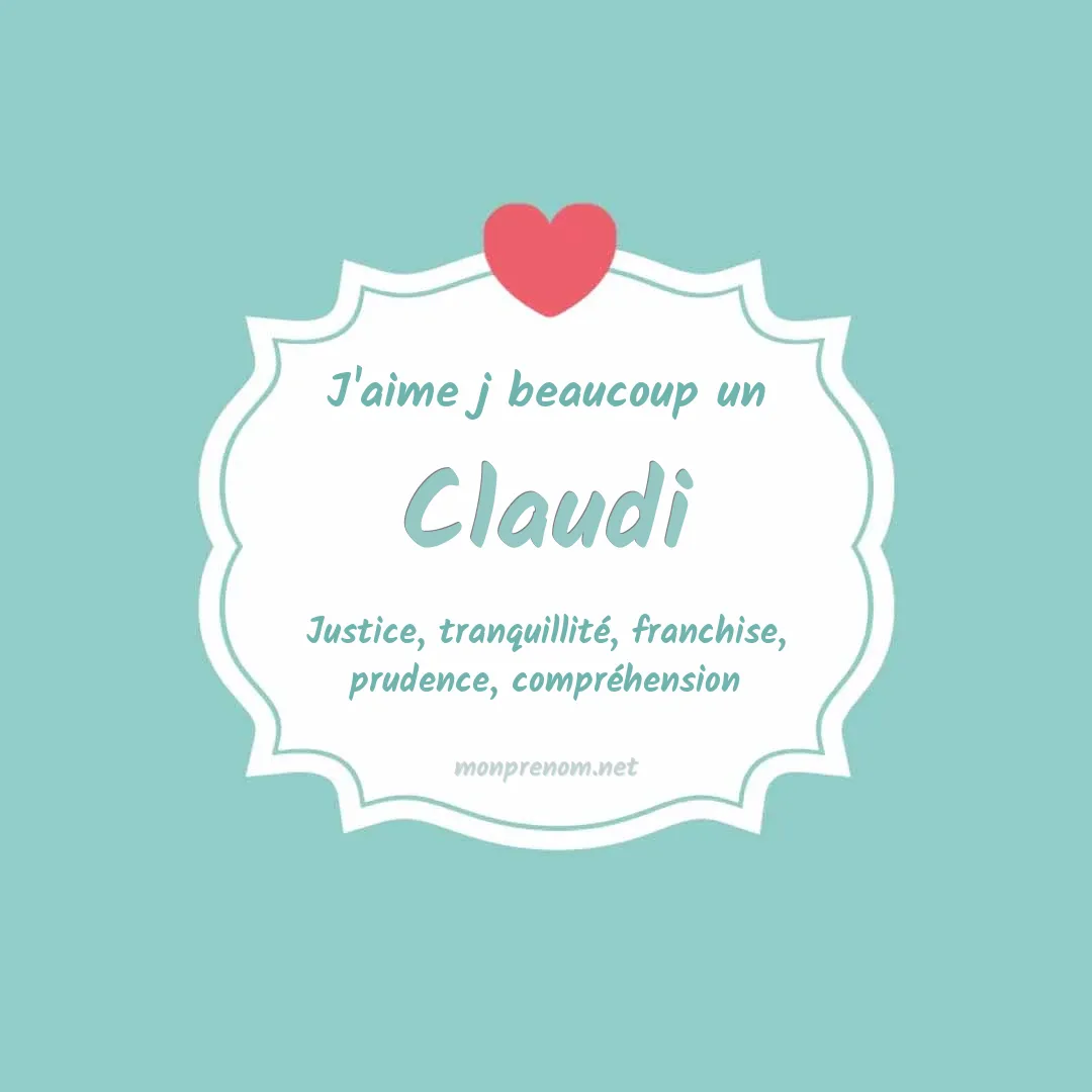 J'aime beaucoup Claudi