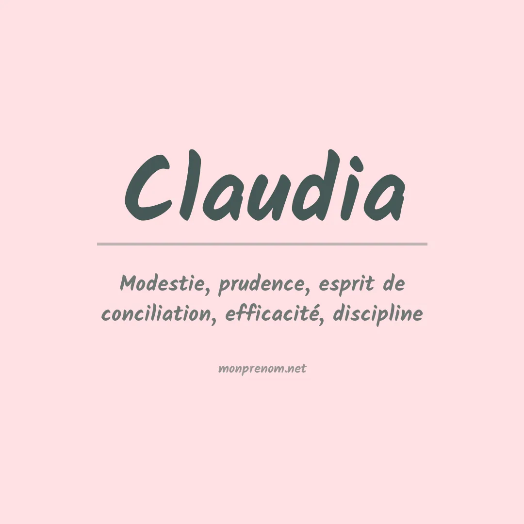 Prénom Claudia