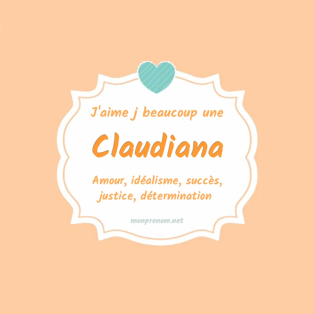 J'aime beaucoup Claudiana