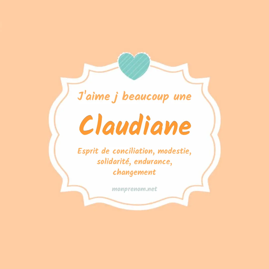 J'aime beaucoup Claudiane