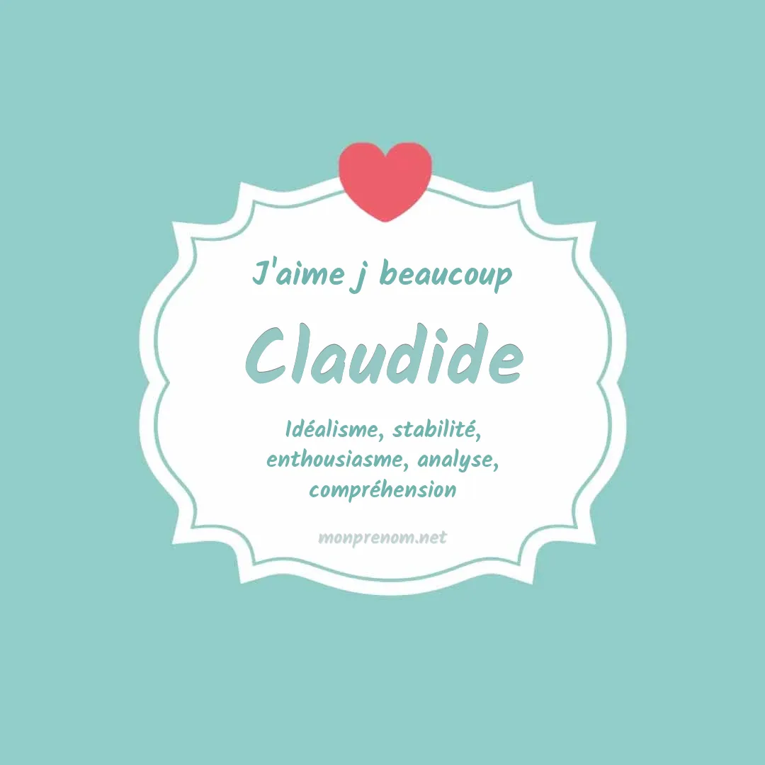 J'aime beaucoup Claudide