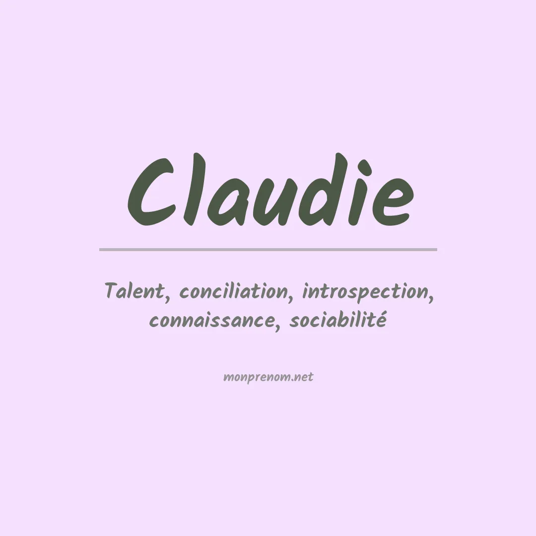 Signification du prénom Claudie
