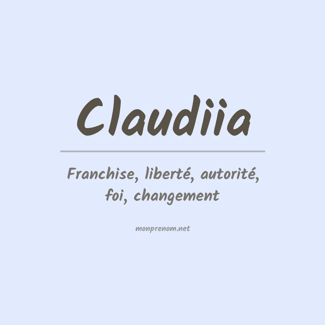 Signification du prénom Claudiia