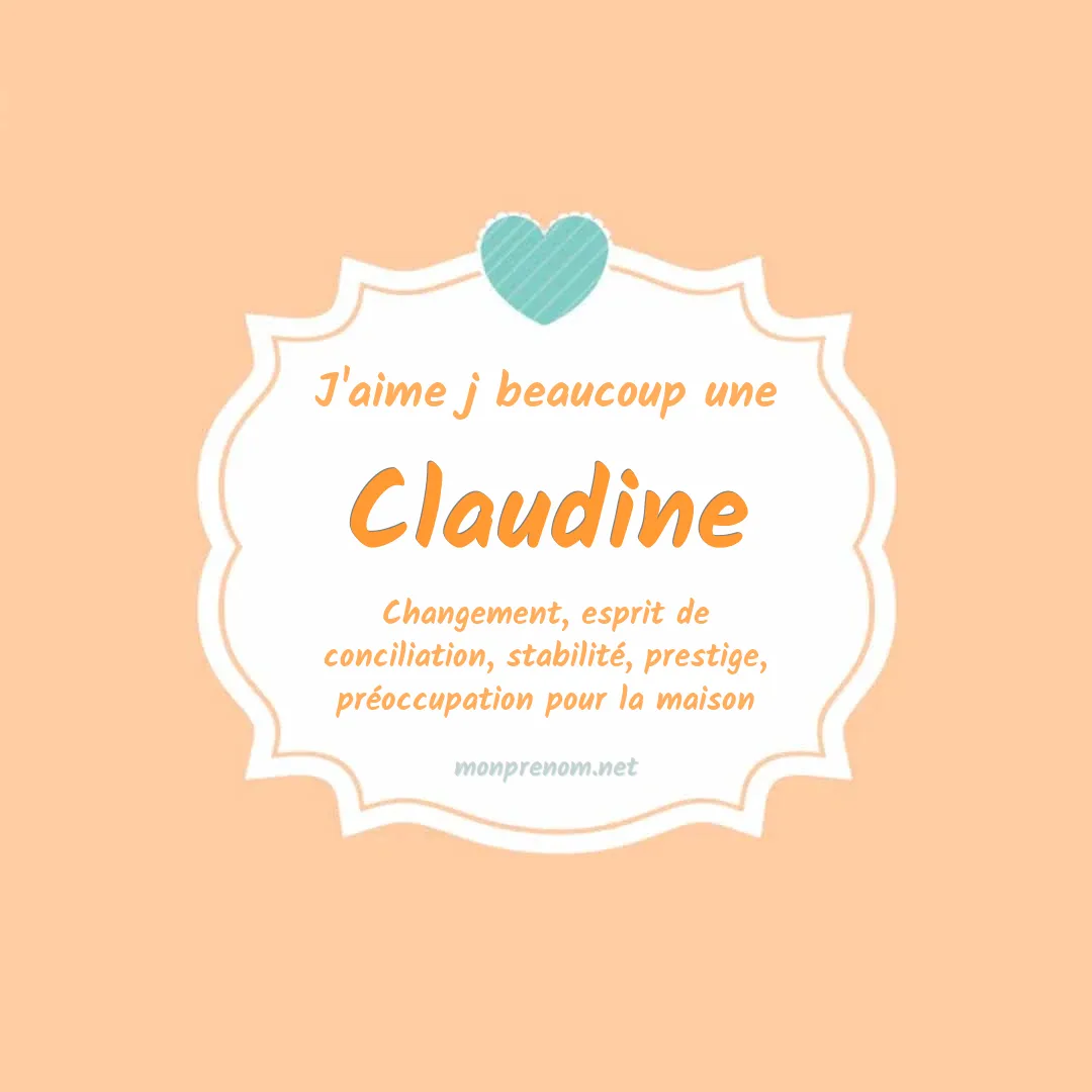J'aime beaucoup Claudine