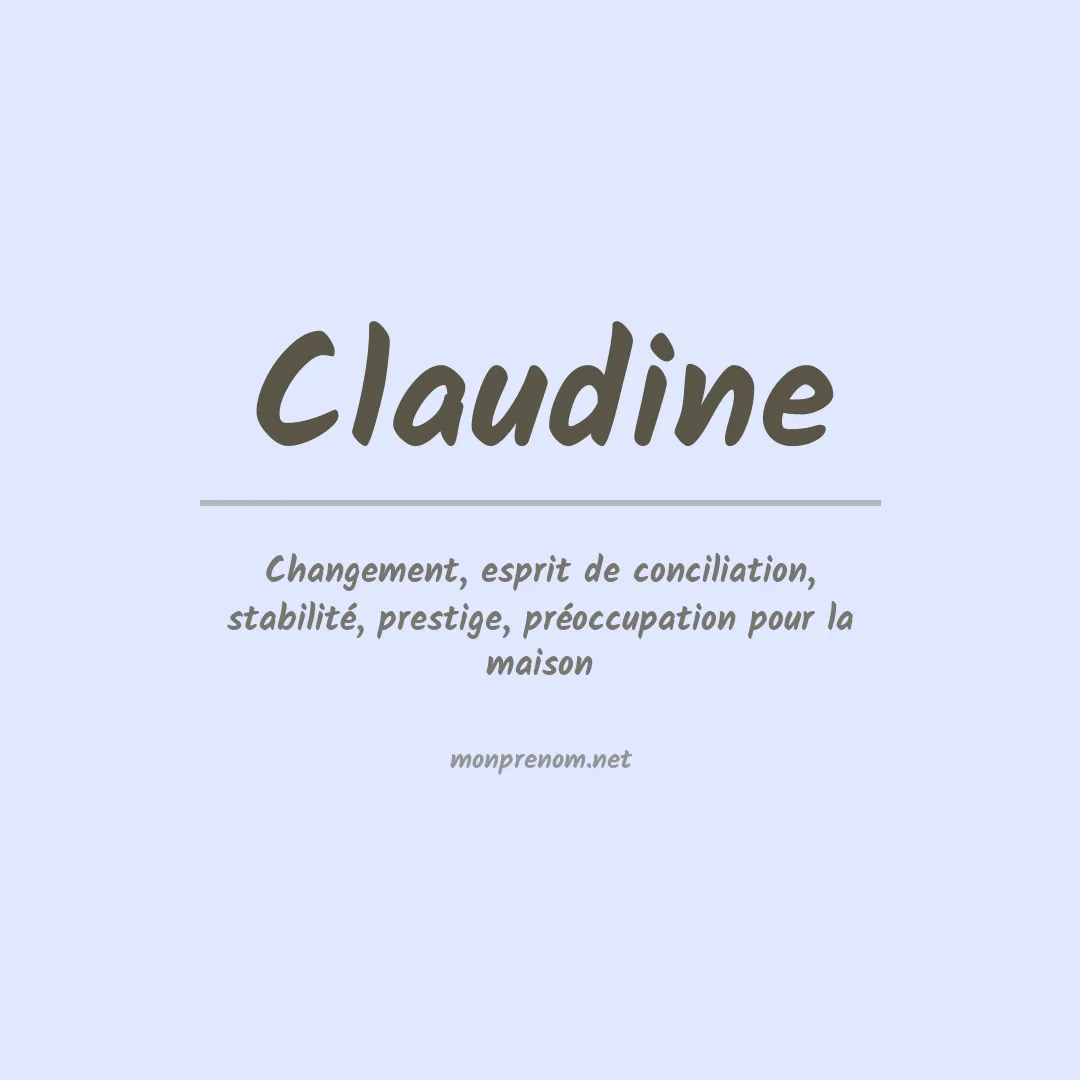 Prénom Claudine