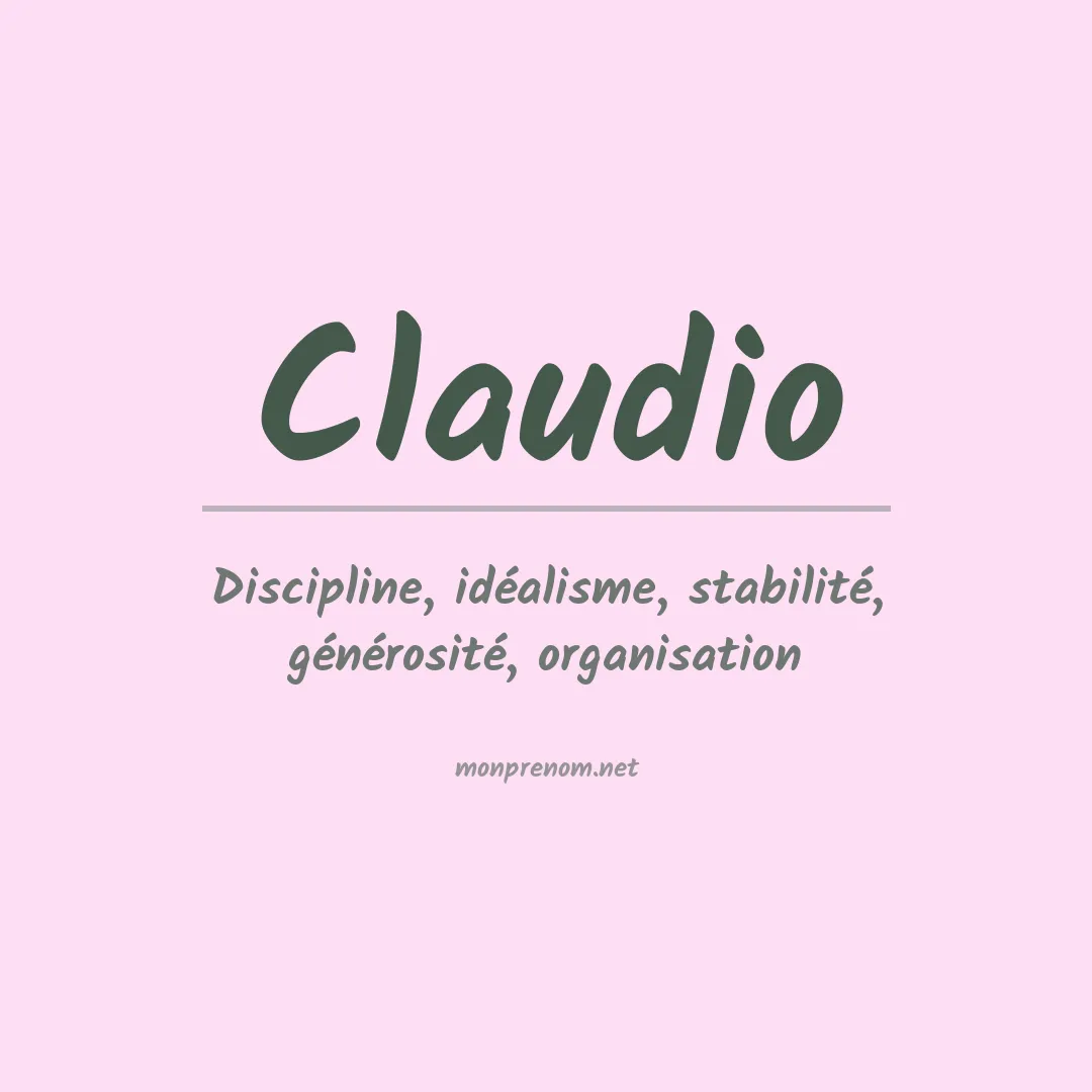 Prénom Claudio