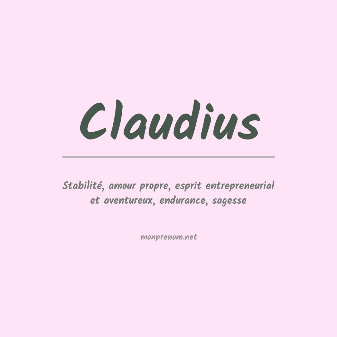 Signification du prénom Claudius