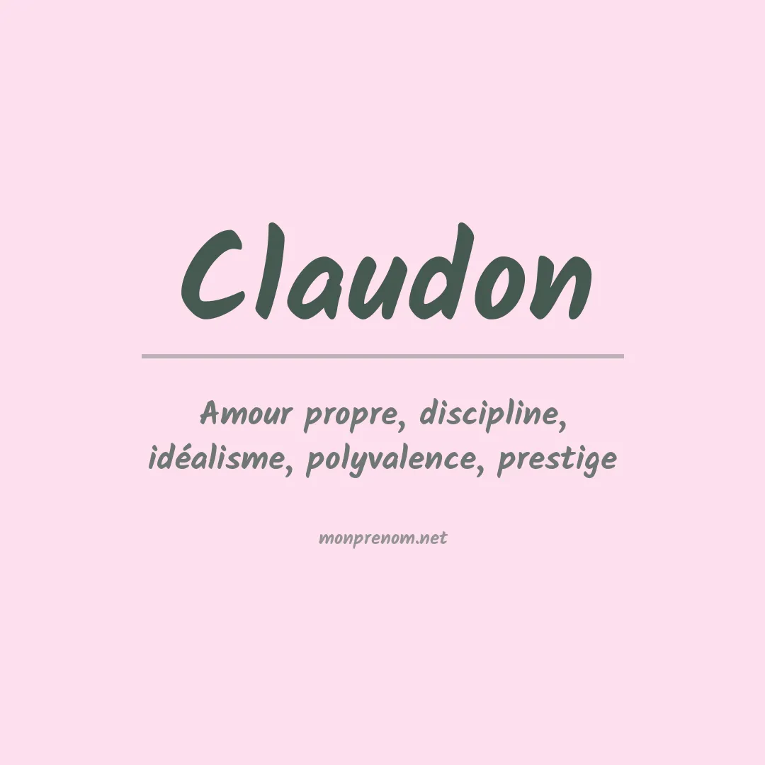 Signification du prénom Claudon