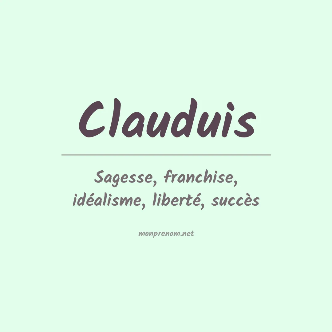 Signification du prénom Clauduis