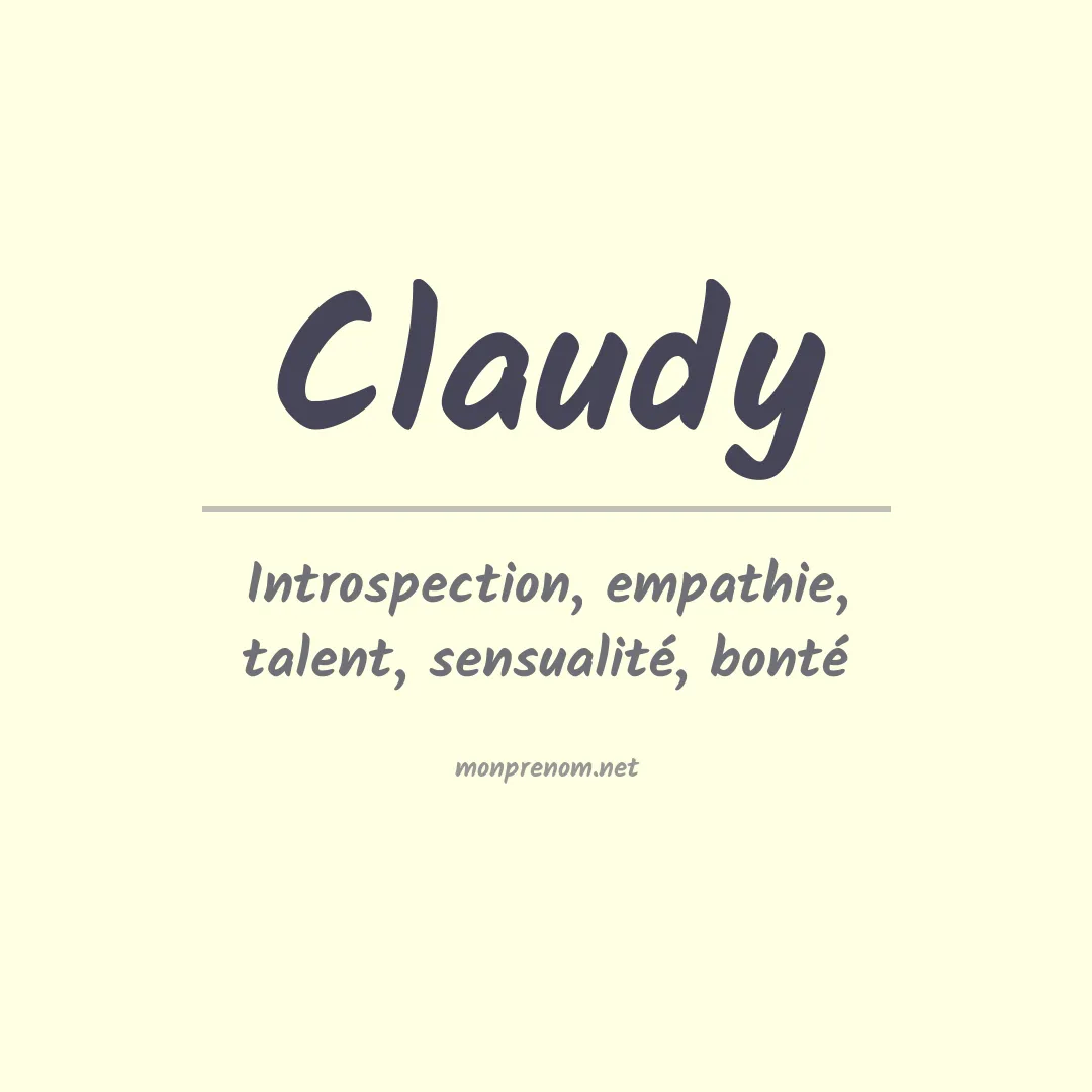 Prénom Claudy