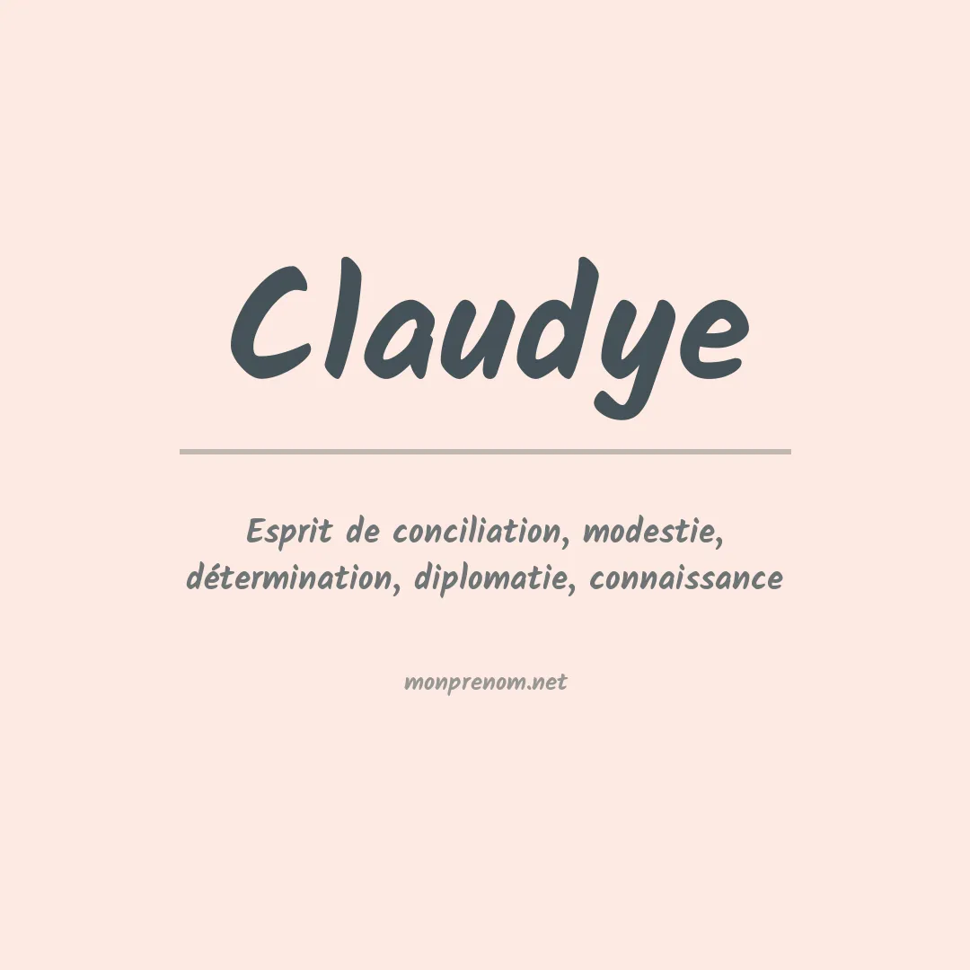 Signification du prénom Claudye