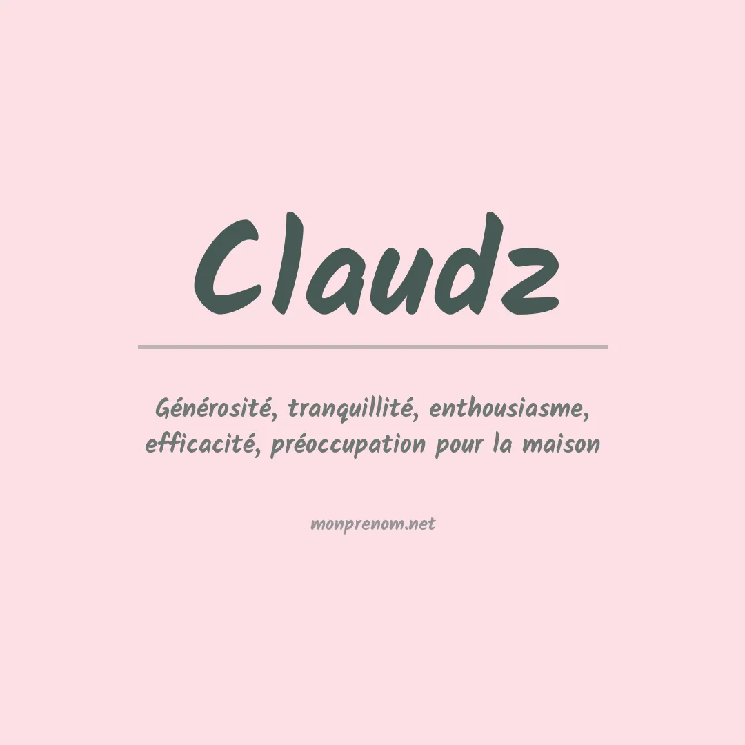 Signification du prénom Claudz