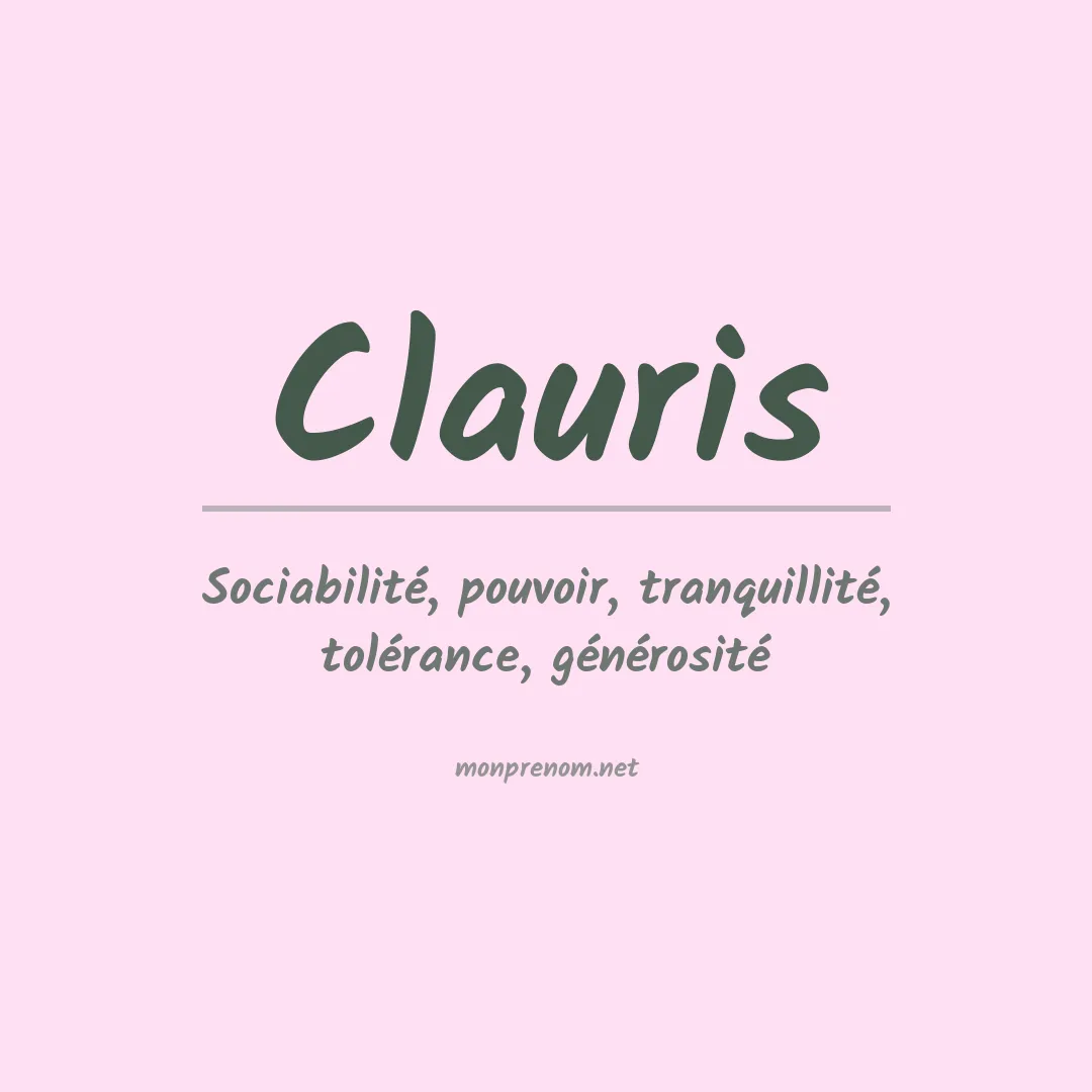 Signification du prénom Clauris